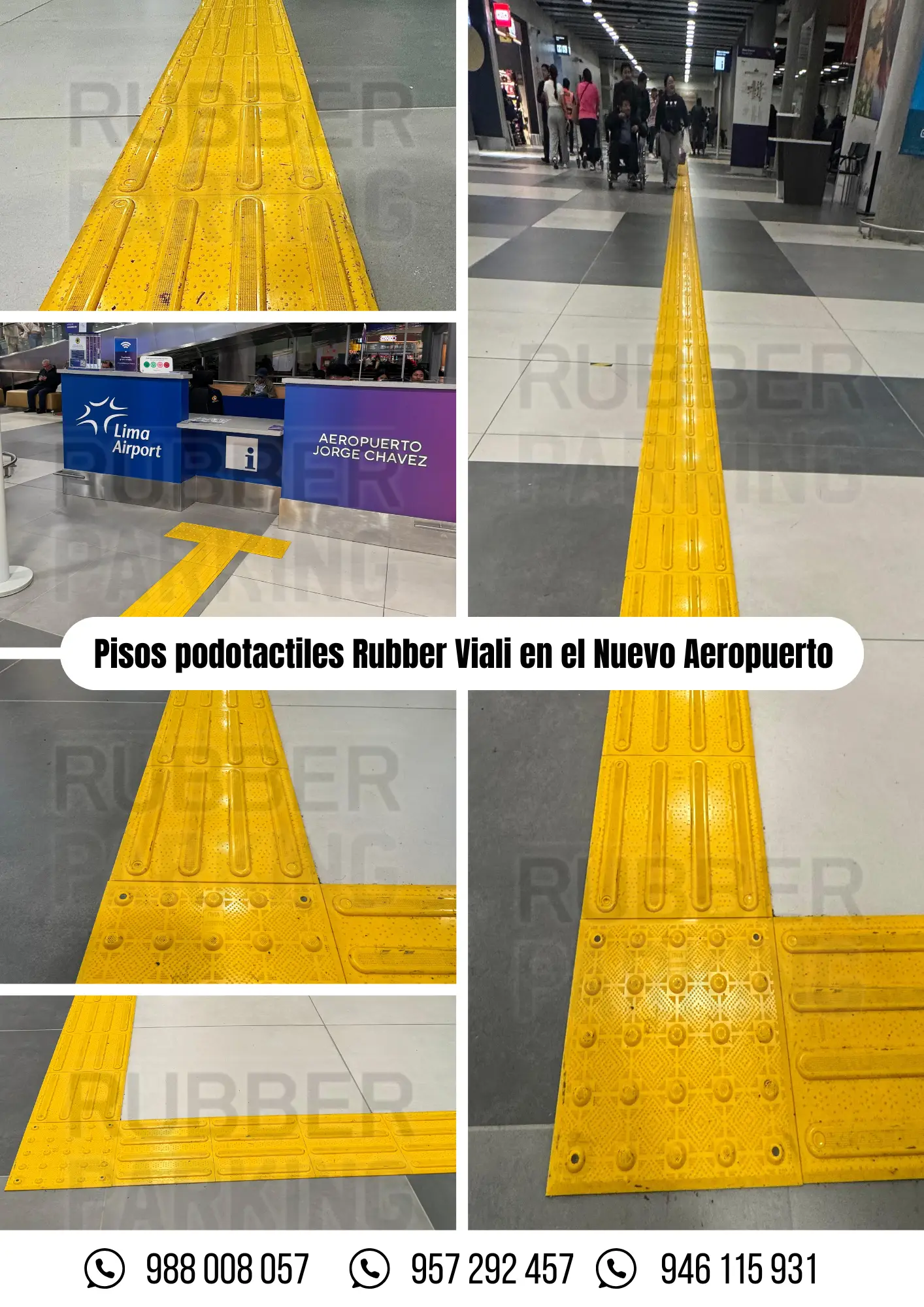 Piso podotáctil en aeropuerto